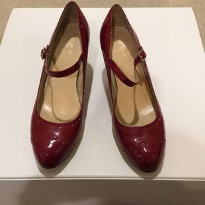 Kate Spade Red Patent Leather Mary Janes